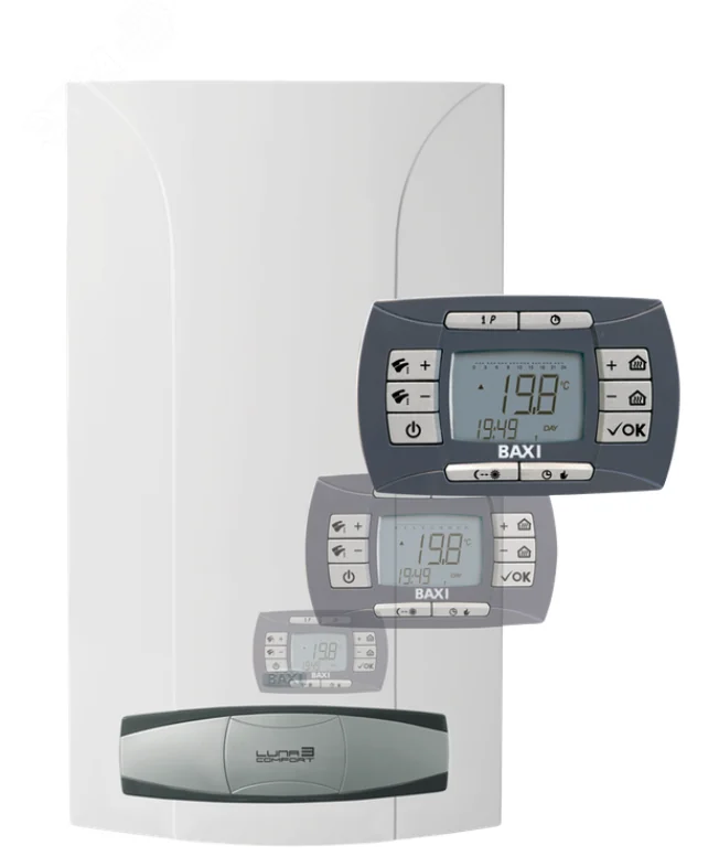 Котел газовый LUNA3 COMFORT 1.310Fi настенный 31 кВт одноконтурный с закрытой камерой сгорания, с выносной панелью управления